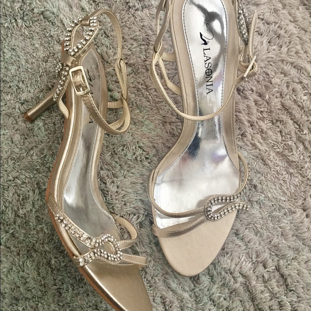 Gold Evening Heels